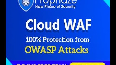 Prophaze Cloud WAF - Web Applicaton Firewall