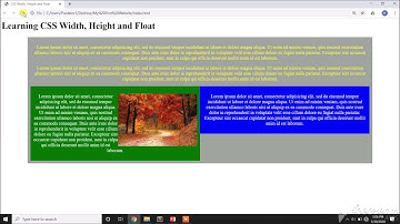 Web Dev Tutorial 14 - CSS Width, Height and Float