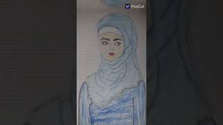 رسم بنت محجبة جميلة اذا حبيتو لاتنسو لايك والشتراك️