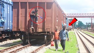 TRAIN HORN PRANKS ON RAILWAY STATION | BEST OF STREET MAN PRANKS 2023