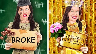 RICH VS BROKE BRIDE IN JAIL 👸🏻 Funny Prison Situations & Tricks by 123 GO!