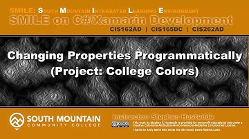 C#/Xamarin Cohort 01S - Changing Properties Programmatically