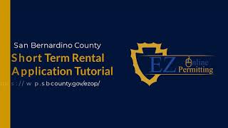 Short Term Rental Application Tutorial