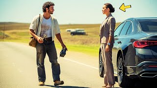 A single truck driver helps a woman on the road, unaware that she's a millionaire CEO...