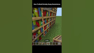 How To Build Partially Empty Bookshelves 📕 📖 #minecraft #shorts (Channel Credit In Description)