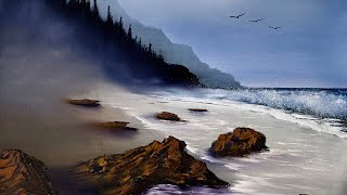 Painting #2000 - Oregon Coast Seascape #LIVEArt #OilPainting #FreeTutorial #PaintWithJosh #BobRoss