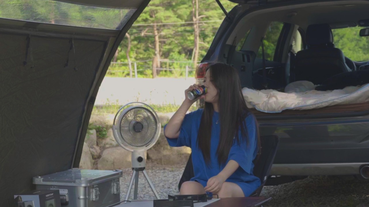 이제 선선한 날씨의 캠핑, 여름은 안녕~~👋👋 ㅣ캠핑 브이로그ㅣ아버 아웃도어 터널텐트ㅣ오아 선풍기ㅣ차박