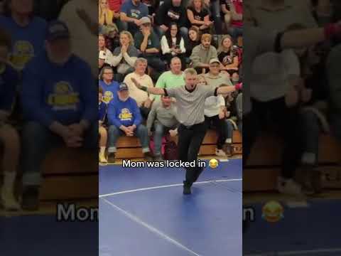 This mom was super invested in her son’s wrestling match 😅 (via @yogibearx) #shorts