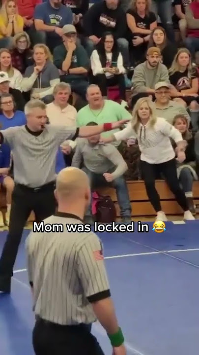 This mom was super invested in her son’s wrestling match 😅 (via @yogibearx) #shorts