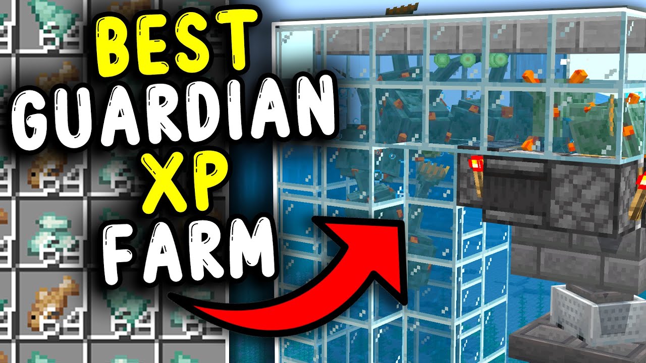 BEST GUARDIAN XP Farm In Minecraft Bedrock 1.21! YouTube