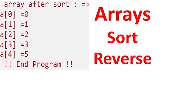 Array Reverse Sort عمليات على المصفوفات