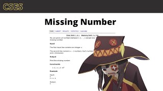 Cses Missing Number explicación || Introductory Problems