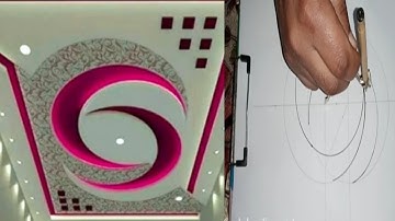 New circle pop false ceiling design marking by khushab ceiling point