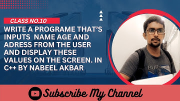 Class No 10 Write a program that’s inputs  name age and address from the user and display these valu