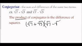 10-3 Operations with Radicals