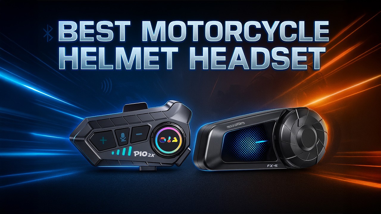 best headset for motorcycle helmet FreedConn Communication System T-COM SC 2Pack, 2-Way 800M Universal Helmet Bluetooth 5.0 Intercom kit with LCD Screen Motorbike, Music Sharing/FM Radio/Siri/ IP65/ 2 in1 mic AHR S02 Motorcycle Bluetooth Headset provides easy and hands Top Bluetooth Headsets for Motorcycle