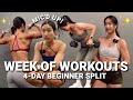 Week of workouts  4day beginner gym split to start your fitness journey in 2024