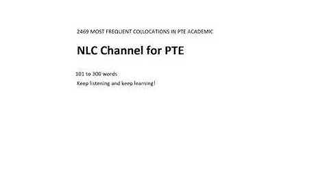 Part 2: MOST FREQUENT COLLOCATIONS IN PTE ACADEMIC for fill in the blanks   101 to 300