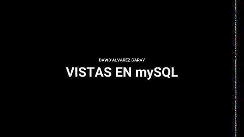 Creación de vistas | SQL utilizando phpMyAdmin