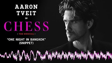 Aaron Tveit Sings "One Night in Bangkok" (Snippet) | CHESS on Broadway