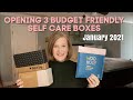 Opening 3 Budget Friendly Self Care Boxes | January 2021 | Sips By, Facetory, and Vellabox