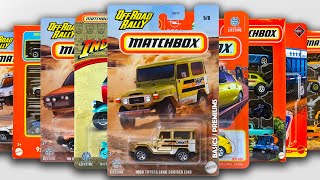 Showcase - Matchbox Off Road Rally, Mix 8 (H case), 8 Packs, 9 Packs, Working Rigs, Various Lines.
