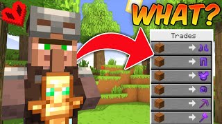 Minecraft Hardcore But Villagers Trade OP Items...