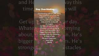Stop Overthinking — God Has a Plan for You 🙏#StopOverthinking #GodHasAPlan #Prayer #Faith #Jesus #Tr
