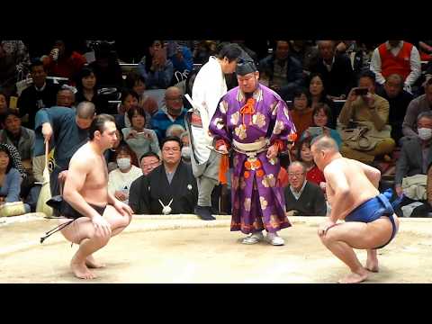ロボコップ再び！元 高見盛(Takamisakari) vs 元 琴欧洲(Kotooshu)のOB戦（2018年2月11日 第42回大相撲トーナメント）