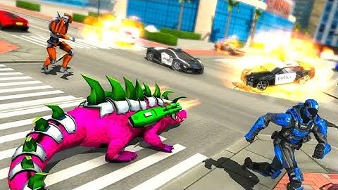 Real Robot Crocodile Simulator- Robot transform Android Gameplay