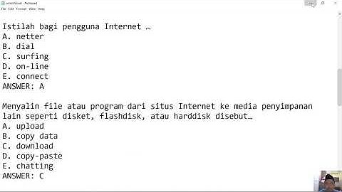 Membuat Bank Soal Menggunakan Notepad