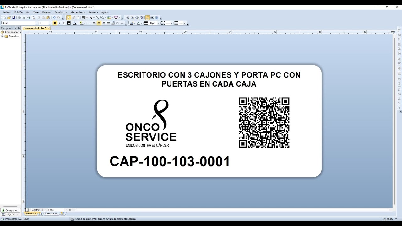 TUTORIAL BASICO CREACION DE ETIQUETAS PARA ACTIVOS FIJOS CON BARTENDER Y EXCEL YouTube