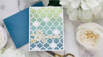 Make a Simple Stunning Card by Ink Blending and Heat Embossing