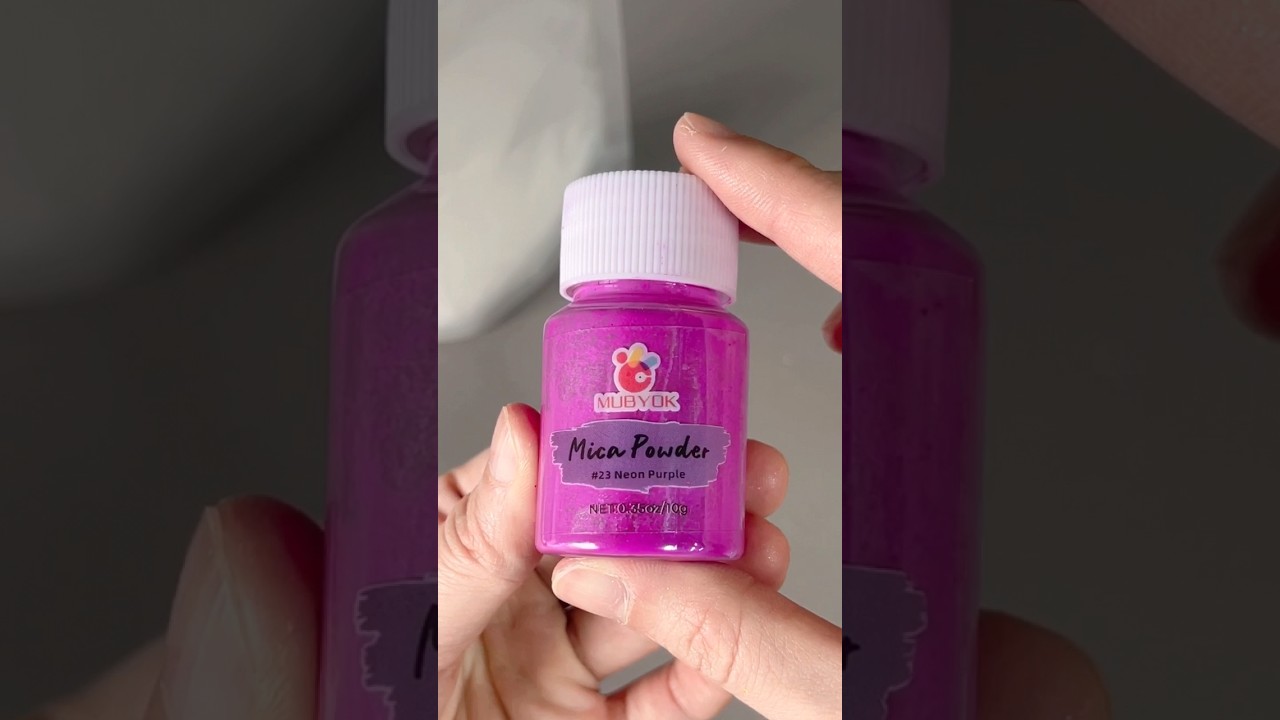 Car freshie tutorial Mix the mica powder with the aroma beads 💜 23 Neon Purple micapowder 