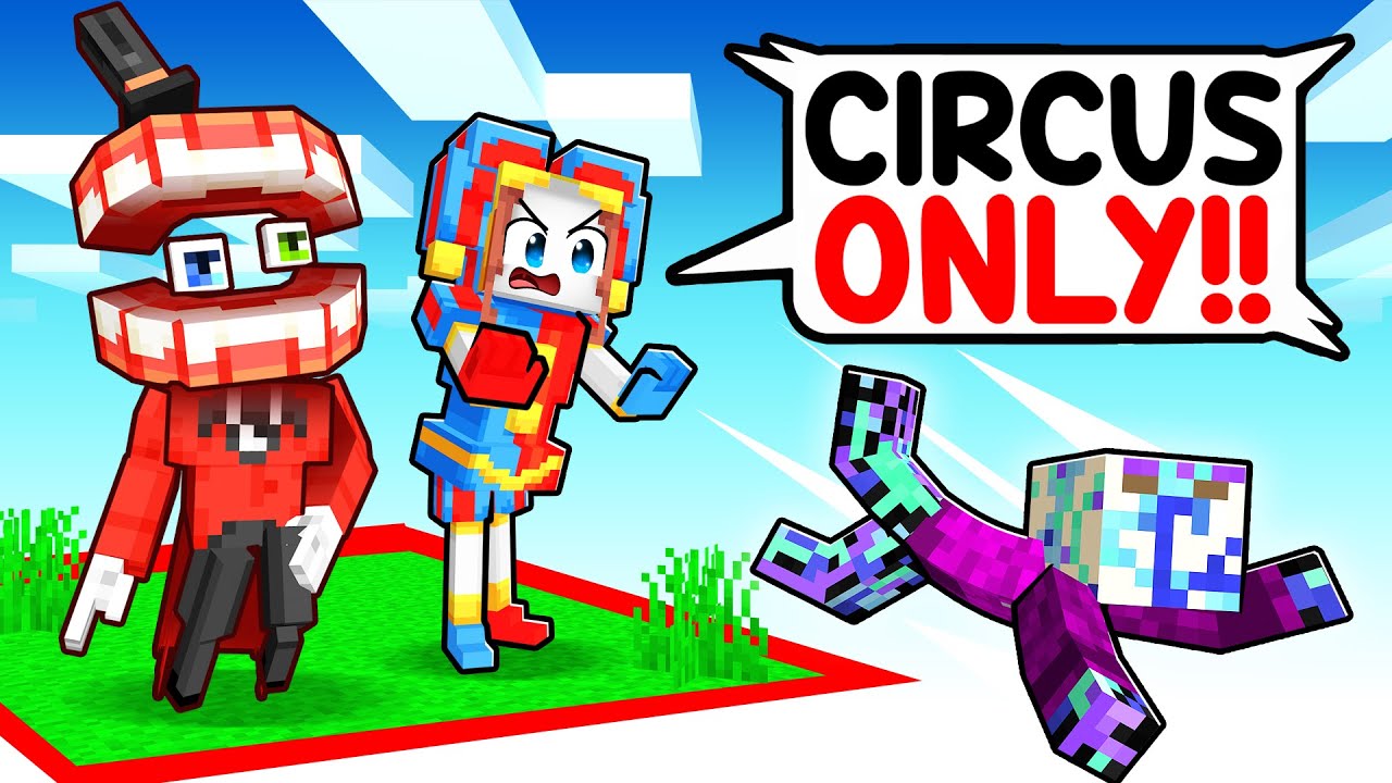 Locked on ONE CHUNK with POMNI and CAINE! (The Amazing Digital Circus)