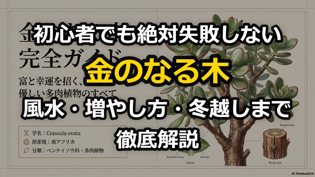金運爆上げ】初心者でも絶対失敗しない「金のなる木」完全育成ガイド