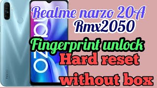 Realme narzo 20a|rmx2050|Hard Reset|Realme rmx 2050 Fingerprint unlock|Realme narzo 20a Fingerprint