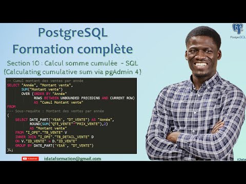 Calcul somme cumulée  – SQL (Calculating cumulative sum via pgAdmin 4) – PostgreSQL #25