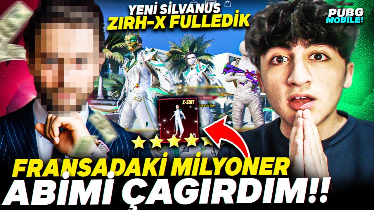 YENİ SİLVANUS ZIRH-X İÇİN FRANSADAKİ MİLYONER ABİMİ ÇAĞIRDIM!!😱 ( 200.000 UC 🤑 ) – PUBG Mobile