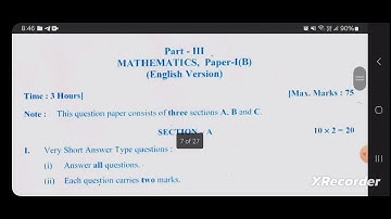 JR INTER MATHS 1B 2019 QUESTION PAPER 1(B) INTER 1ST YEAR MATHS 1B PRYS PAPER  #tsinter2024 #maths1b