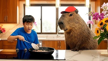 Capy cùng anh giúp bà chiên thịt và cái kết #capybara