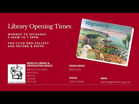 Reading of Migrants & Pasties by Janeta Hevizi  by Redruth Library