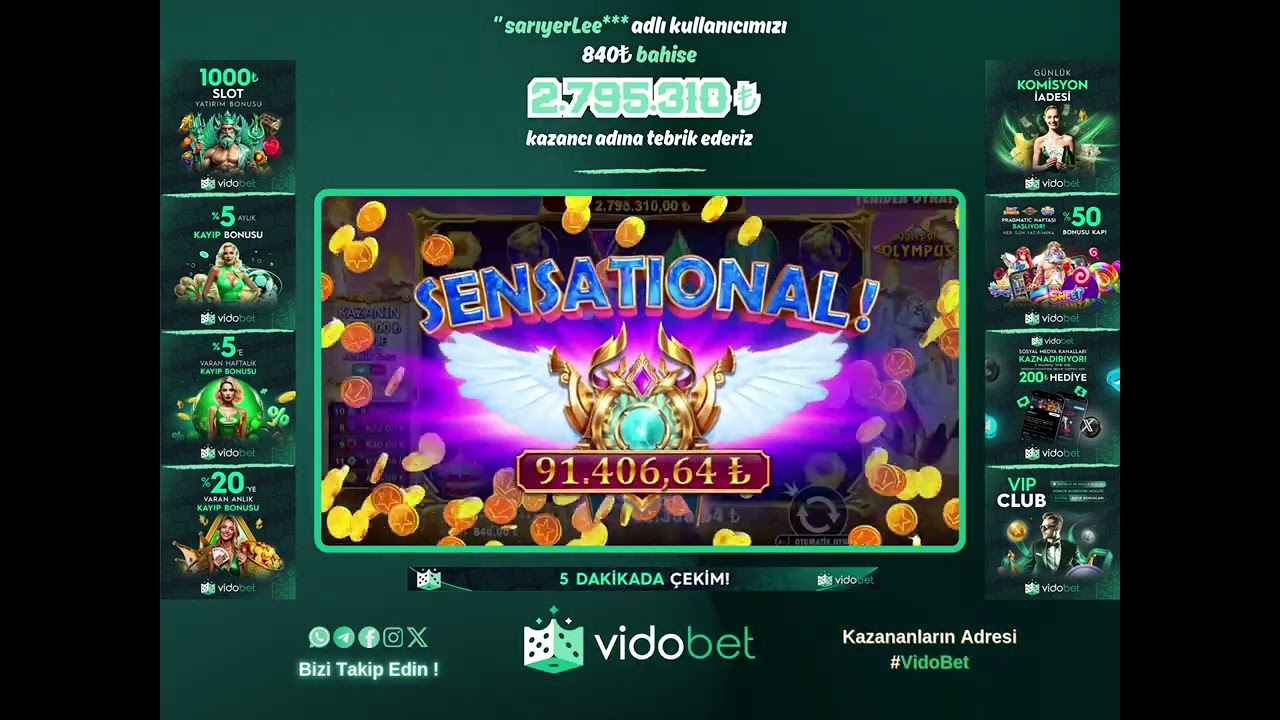Vidobet'te Efsane kazanç #keşfet #keşfetteyiz #keşfetbeniöneçıkar #youtubeshorts #casino #slot