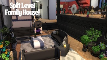 Split Level House for young family! | The Sims 4 Speed Build | no CC + No commentary