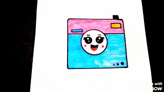 How to draw a camera cute كيف ترسم كاميرا