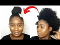 Hairstyle for Ackward length| SIMPLE LOW MANIPULATION HAIRSTYLE on Natural Hair| Quick &amp; Easy