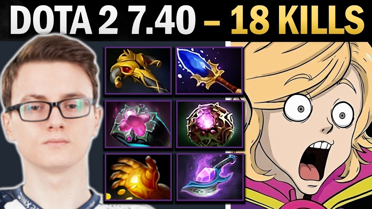 Invoker Pro Mid with 18 Kills and Searing - Dota Gameplay