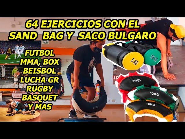 Deportes FQR - SACO BÚLGARO Ideal para ejercicios de Functional Fitness,  resistencia y potenciamiento muscular. * Beneficios: Con tu Saco Búlgaro,  podrás obtener una fantástica tonificación muscular, además de potenciar  fuerza y