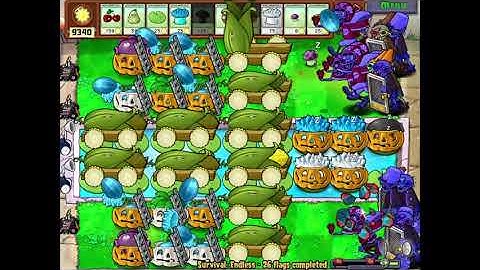 pvz 1 Survival Endless 10 cob Strategy