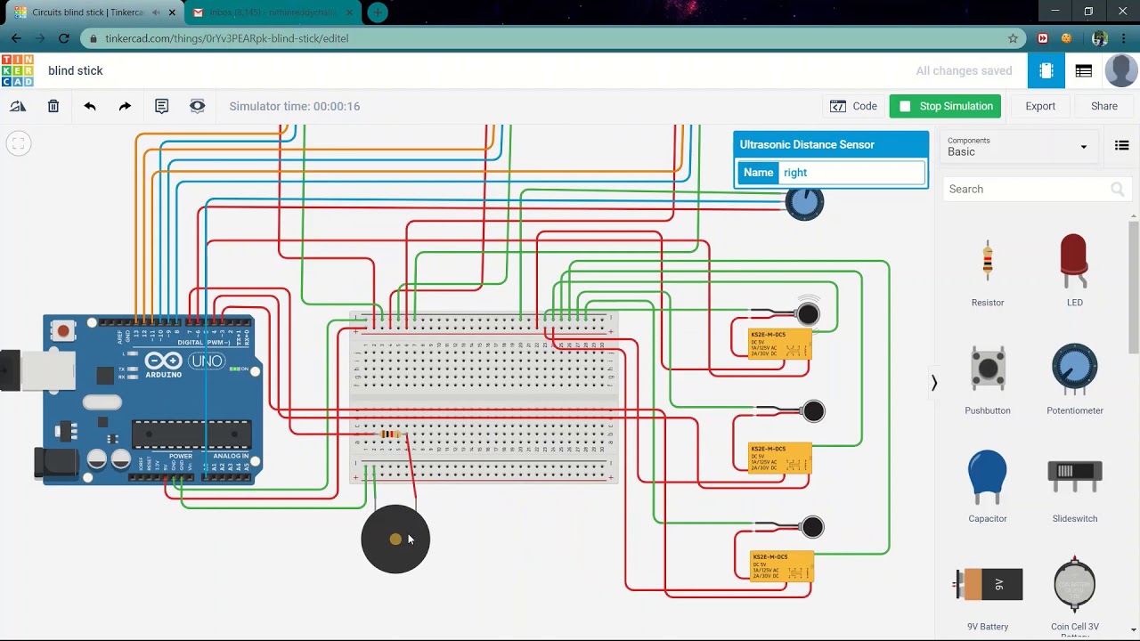 IOT project on Smart blind stick - YouTube